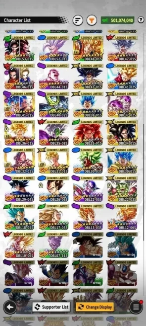 2233 - IOS Android- Level 152 - Cc 2366 - All Character 569 - All Character 14 Stars 15 - Ul 4 - Legend 2 - Zenkai 28 - Equipment Godly 21 - Zed