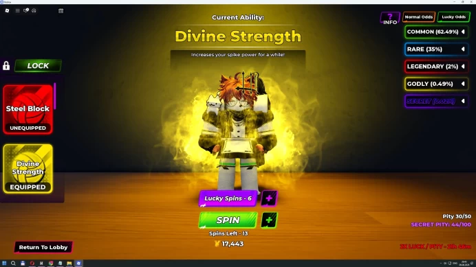 ROBLOX4807 // ACCOUNT WITH 77 LVL /Sanju + Kisuki /Divine Strength /donation skin and account