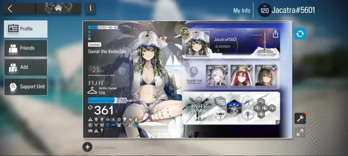 Lvl 120 |361 Op-128 Skin|18 Limited|Wisadel,KirinR Yato P1,Silver Ash P2,Lapalter P4,Sakiko,Texas P2,Shu P1,Eyja Alt,Etc|AK1647
