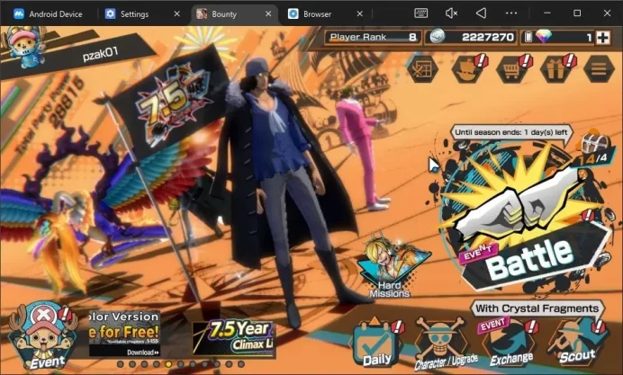 Android|EX 4|2 Max|PR 8|TFE St. Marcus M,BP Kuzan Max,HP Charlotte Linlin Lv60,KOP GD.Roger|RD 1| LogBandai Check SS OPBR523B