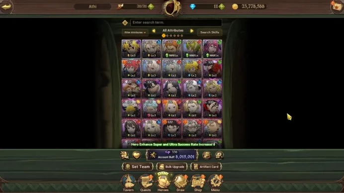ASIA|8M CC|8 LR+8 UR+Manny Collab|Lillia3/6,HK Escanor6/6,Helbram6/6,HGowther6/6,Reinhard,NMeli3/6,Roxy3/6,Etc|CodeOnly|SDS5068