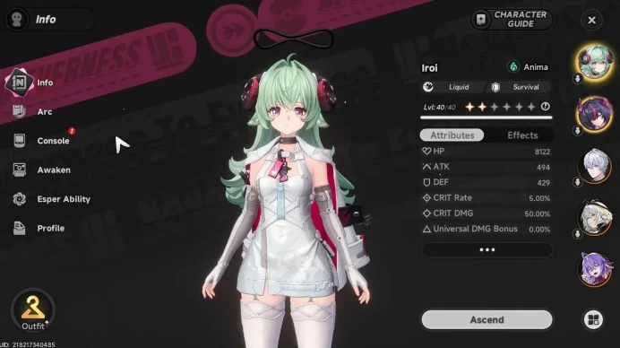 SEA|HL 32|TL 13|8 SSR 3 Limited (Iroi+Sign,Lacrimossa+Sign,Shinku)+Std (Sakiri,Jiuyuan)|1 S Class Selector ON|Chuppa,Underboss|LogEmail|NTE1724
