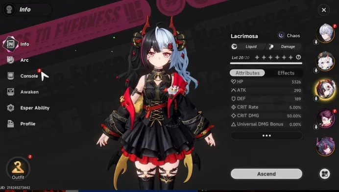SEA|HL 8|3 SSR 2 Limited (Lacrimossa+Ourfit,Shinku)+Std (Sakiri)|2 S Class Selector ON|Orchid Breeze,Tomato|LogEmail|NTE1723