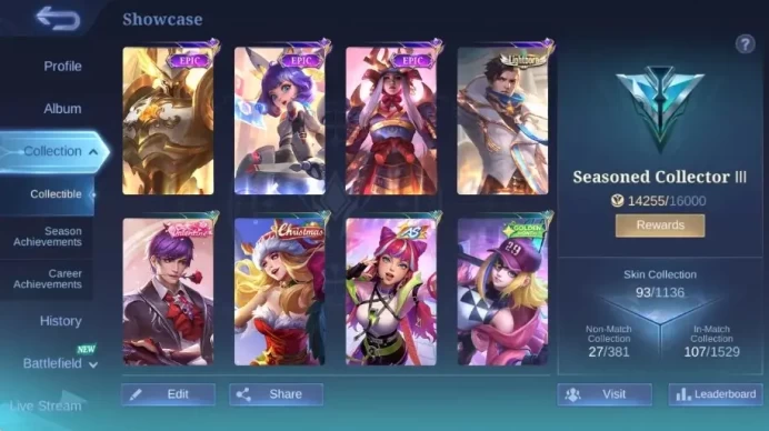 Global|Skin 93|Seasoned|Lightborn Granger,Epic Nana+Freya+Uranus,Special Balmond+Chou+Sun+Johnson|More Check SS ML2680B