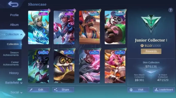 Global|Skin 57|Junior|Epic Yi Sun-Shin+Valir,Spesial Gord+Sun+Roger+Diggie+Helcurt+Hanabi|More Check SS ML2685B