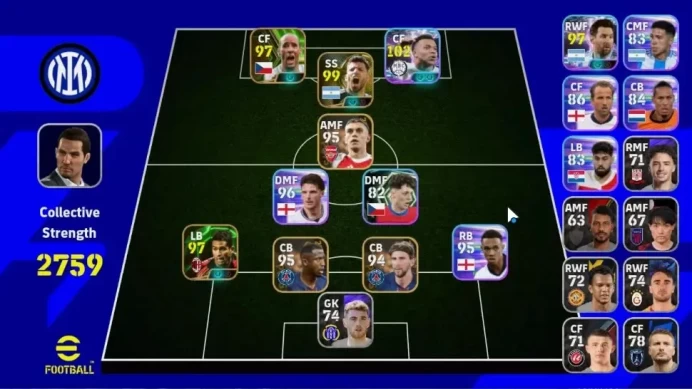 Android|4 Show Time Kylian Mbappe,Lionel Messi,Lamine Yamal|3 Epic Sergio Aguero,Jan Koller,Serginho|PES2027|EF3064