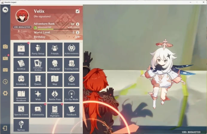 Asia | AR 42 | 2 Limit+3 Std | Venti,Xiao | MC Male | TakeMail Check SS GI357B