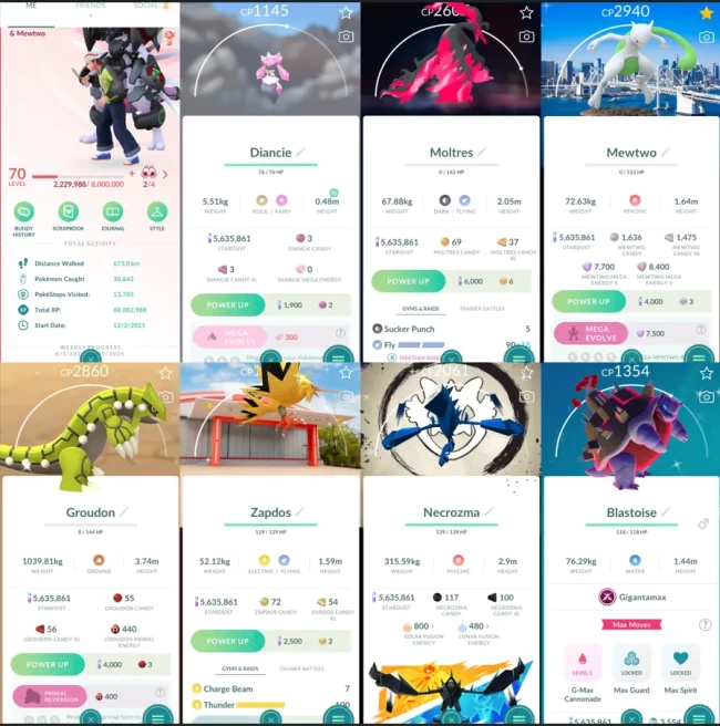 2465 Level 70 Palkia100 Shadow Latios100 Kyurem100 Zekrom100 Lucky Armored Mewtwo x1