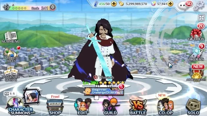 GLOBAL|BP 1,2M+57K Orb|TYBW26(Jugram,Yhwach,Ikaku),11th{Ulquiorra,Grimmjow),10th Rukia,TYBW24 Renji,DT Ichigo,etc|Klab ID|BBS2876