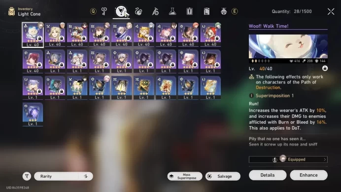 ASIA |TL 30|4 Limited| Rin Tohsaka, Archer, Huohuo, Argenti +Std Bailu |Jarilo-VI|Female MC|Take Mail|Check SS|(HSR8381)
