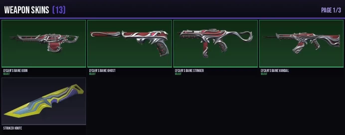 EU 13 Skins + 11 Agents Striker Knife / Lycan's Bane Odin / Lycan's Bane Ghost Full Access