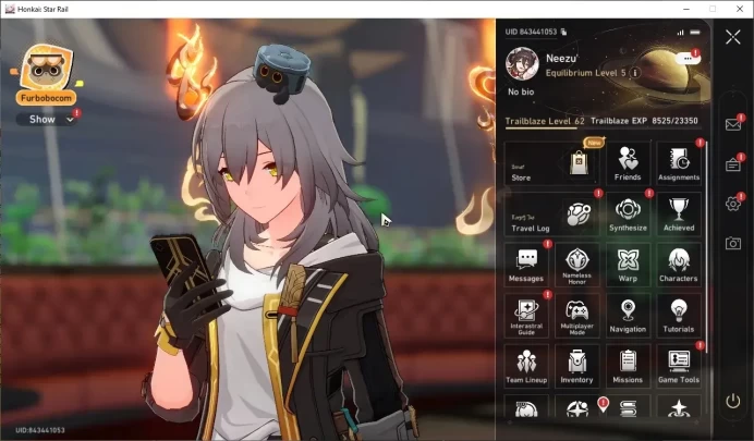 Asia|TL 62|6 Limited| Himeko Nova,Mortenax Blade,YaoGuang,Huohuo,Gilgamesh,Archer +3 STD Char|Female MC|TakeMail|HSR8418