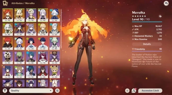 ASIA|AR 56|6Limited(Mavuika,Neuvillette,Citlali,Furina Etc.)+4Std*5|1*5 Weapon|MC male|Check SS|TakeMail(GI1086Z)