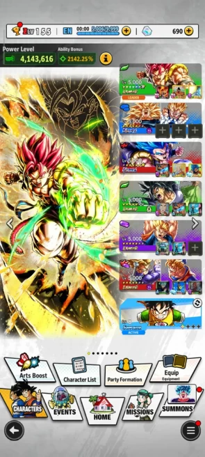 New UL Gogeta 8S+UL GokuVegeta+LR Shallet Full+LR TrunkGohan+LR Broly+LR Vegito+32 Legends(Gohan yel+ss4 goku+Zamau 8s+GokuHit)Have Equip (D432)