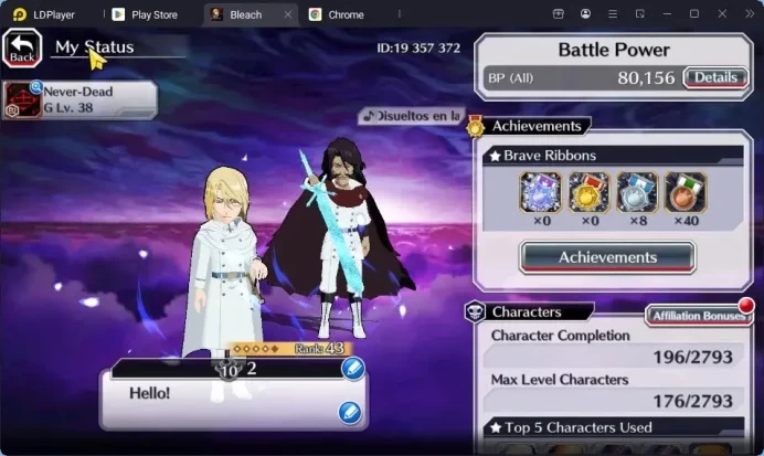 Global |80K BP+8K Orb|Fresh Story|Jugram & Yhwach TYBW26,Ichigo TYBW25,Rangiku Sw23,Zangetsu Speed|KlabID|Check SS BBS761B