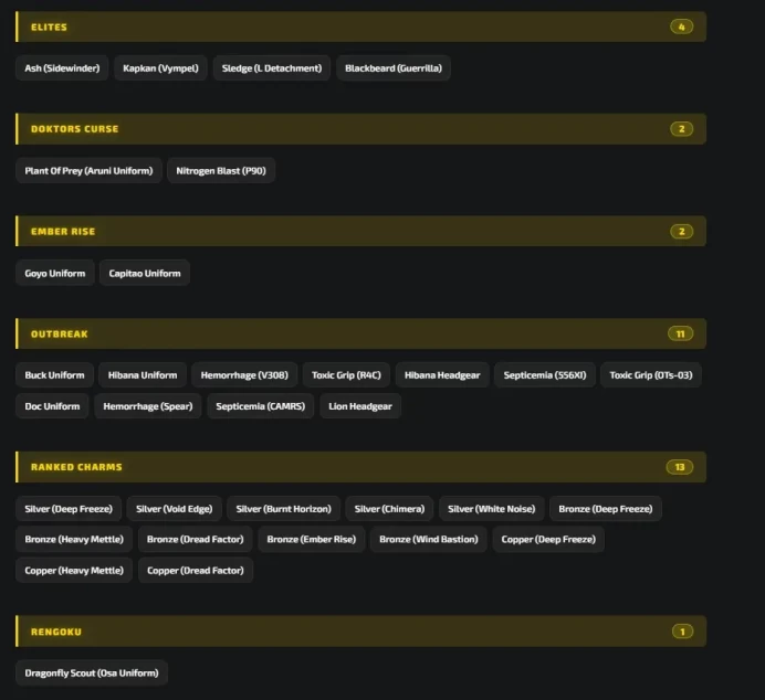 [UPLAY] 137 LVL - 13X BLACK ICES - 14X SEASONALS - 4X UNIVERSALS - 11X OUTBREAK - 4X ELITES - 74 OPERATORS - 33K RENOWN - FA