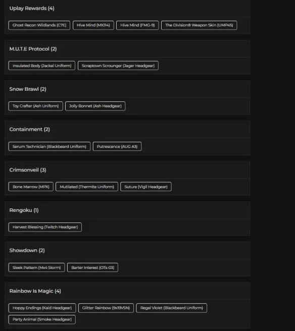 [UPLAY] 137 LVL - 7X BLACK ICES - 6X SEASONALS - 8X UNIVERSALS - 7X DOKTORS CURSE - WIND BASTION - 74 OPERATORS - 12K RENOWN - FA