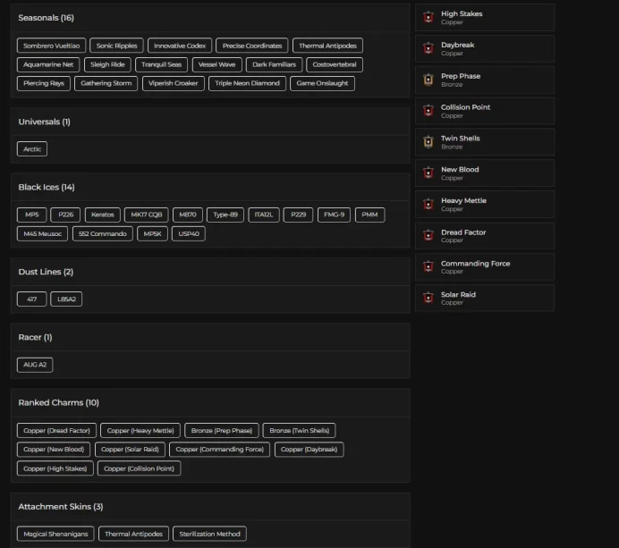 [UPLAY] 153 LVL - 14X BLACK ICES - 16X SEASONALS - 1X UNIVERSALS - 5X MUTE -71 OPERATORS - 1K RC - 16K RENOWN - FA