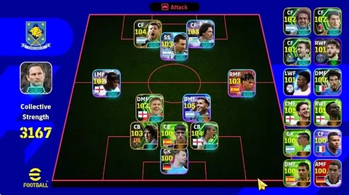 Android|Epic Carles Puyol,Sergio Aguero,Steven Gerrard|Showtime Enzo Fernandez,Lionel Messi,Darwin Nunez|PES2027|(EF3087)
