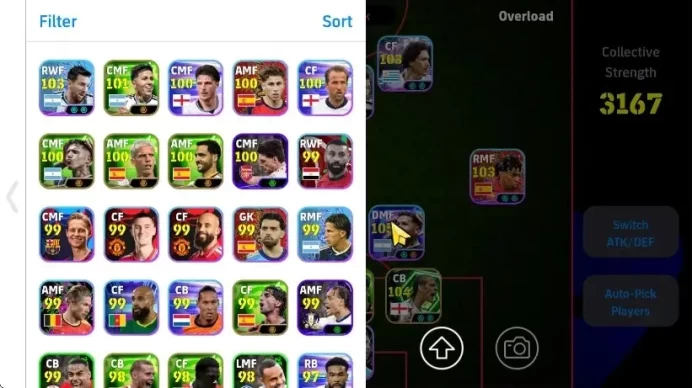 Android|Epic Carles Puyol,Sergio Aguero,Steven Gerrard|Showtime Enzo Fernandez,Lionel Messi,Darwin Nunez|PES2027|(EF3087)