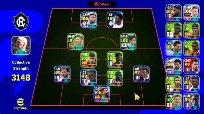 Android|Epic Marco Reus,Steven Gerard,Ono Shinji,Andriy Shevcenko|Showtime Kylian Mbappe,Unai Simon,Lionel Messi|PES2027|EF3085