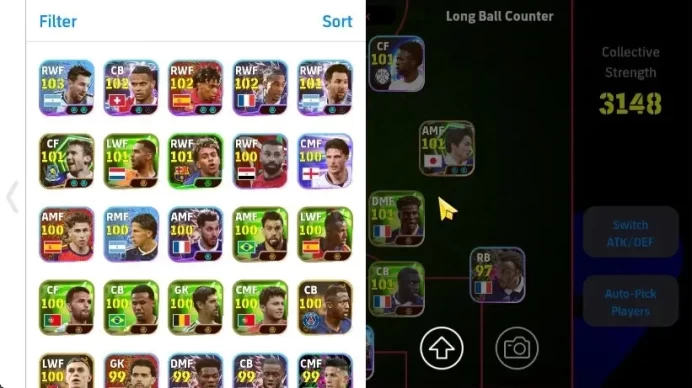 Android|Epic Marco Reus,Steven Gerard,Ono Shinji,Andriy Shevcenko|Showtime Kylian Mbappe,Unai Simon,Lionel Messi|PES2027|EF3085