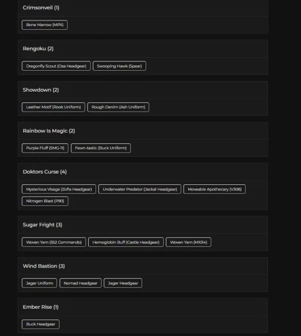 [UPLAY] 112 LVL - 13X BLACK ICES - 6X SEASONALS - 1X UNIVERSALS - 5X CONTAINMENT - 4X DOKTORS CURSE - 74 OPERATORS - 78K RENOWN - FA