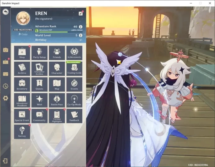 ASIA|AR 40|1 Limited + 1 Standard|Columbina & Keqing|21 IF+385 Primogem|Low Story and Explore|Male MC|Takemail|CheckSS|(GI7654)