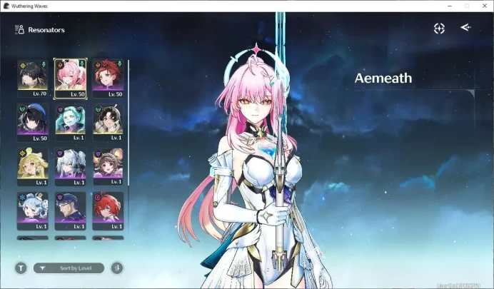 SEA|UL50|SOL3R6|1 Lim : Aemeath RC5 + Sign|2*5 Weapon|MC Female|Detail Cek SS|TakeMail(WW789Z)