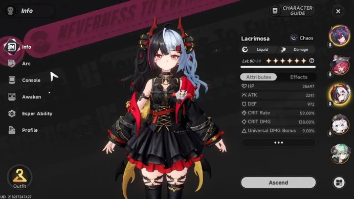 GLOBAL SEA|HL 53|TL 42|11 SSR 5 Limit (Max Shinku,Lacrimossa,NanallyA1)Outifit+Sign,Iroi+Skin,Hotori|Porche,Draco|Email|NTE1727
