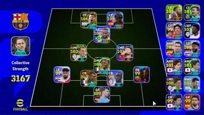 Android|Big Time Marcel Desally|Epic Patrick Viera,Sergio Aguero|Show Time Neymar Jr,Lamine Yamal,Etc|PES2027|Take Mail|EF3097