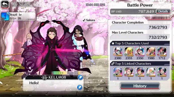 GLOBAL|11k Orbs|MT Char[TYBW26(Jugram,Yhwach,Genryusai,Ikakku),11Th Aizen,TYBW25 Yoruichi11],DT Ichigo,etc|KlabID|BBS2879