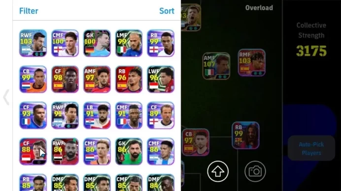 Android|BigTime Rodri|7 Epic Roberto Baggio,Rio Ferdinand,Sergio Aguero|7 Show Tiime Marc Cucurella,Vozinha,Etc|PES2027|EF3100