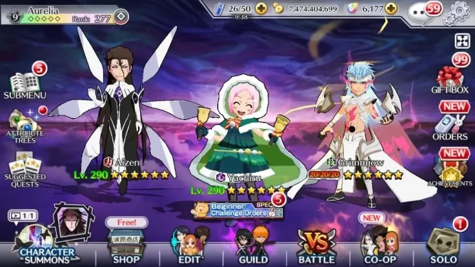 GLOBAL END GAME 2M BP|8 MT(2 Grimmjow 11th Anniv,Yhwach,Shigekuni,Etc)+35 Mx Sp Move|1 Rainbw Rss|Fresh Story|SS(BBS2878)
