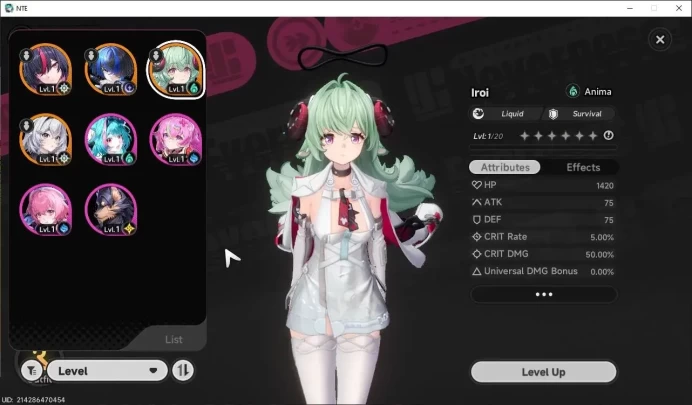 GLOBAL SEA|HL 3| 3 SSR 2 Limited (Iroi,Shinku)|Underboss Glider|1 S-Class Selector Box|Selector ON|Female MC|Log Email|NTE1729