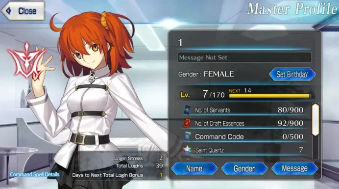 NA Fresh Starter Fuyuki Lvl 7|4 SSR |Ibuku-Douji, Kama(avenger), Bradamante, Nemo|Bday Unset|Check SS|FGO842