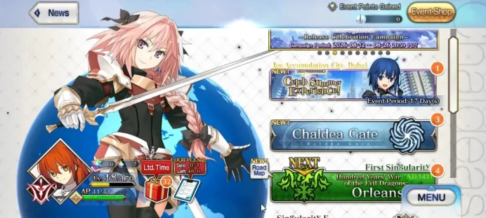 NA Starter Orleans Lvl 18|4 SSR|( Koyan Dark, Arcueid, Kingproeta, Odysseus )|Free SSR Selector|Birthday Unset|Check SS|FGO843