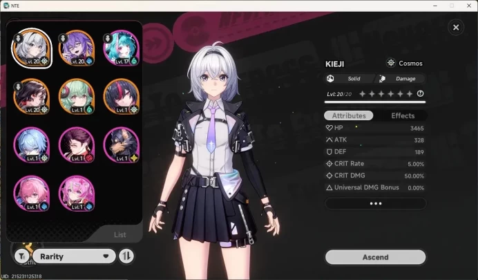EU|Hunter Lv.6|4 S-Class|3 Limited [Shinku+Sign.Iroi A1,Hotori]|6 A-Class|S-Class Selec On|Mc Female|Check SS NTE319B