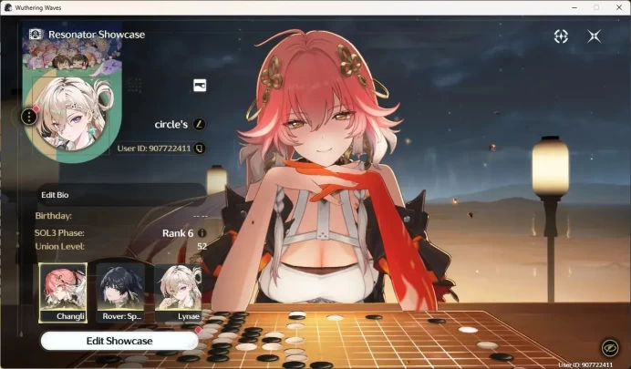 SEA|UL 52|Rank 6|4 Char Limited [Changli,Lynae,Aemeath R1,Suisui]+Sign|Mc Female|TakeMail WW421B