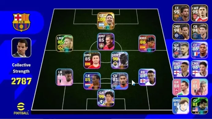 Mobile|PW 2787|Bigtime Lionel Messi 15 Jul'26|Epic Marco Reus, Showtime Lamine Yamal,Kante,Messi|Konami ID|Check SS(EFB819Z)