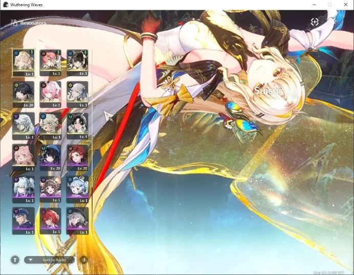 Asia|UL 42|5 Limited|(Aemeath,Jinhsi)+Signature Suisui,Changli,Zhezi + 4 Standard Char|Female MC|Log kuro|Check SS|(WW4037)