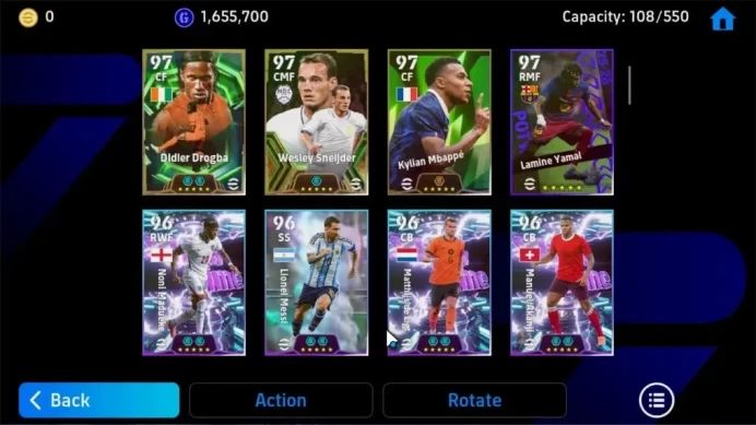 Android|Big Time Lionel Messi FCB'07|16 Epic Gareth Bale X Naruto,Petc Cech,G.can Bronckhorst,Cafu|13 Show Time|PES2026|EF3111