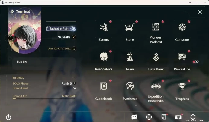 SEA|UL 52|Rank 6|6 Char Limited [Lynae,Aemeath,Chisa]+Sign,Shorekeeper,Hiyuki,Rebecca|Mc Female|TakeMail WW424B