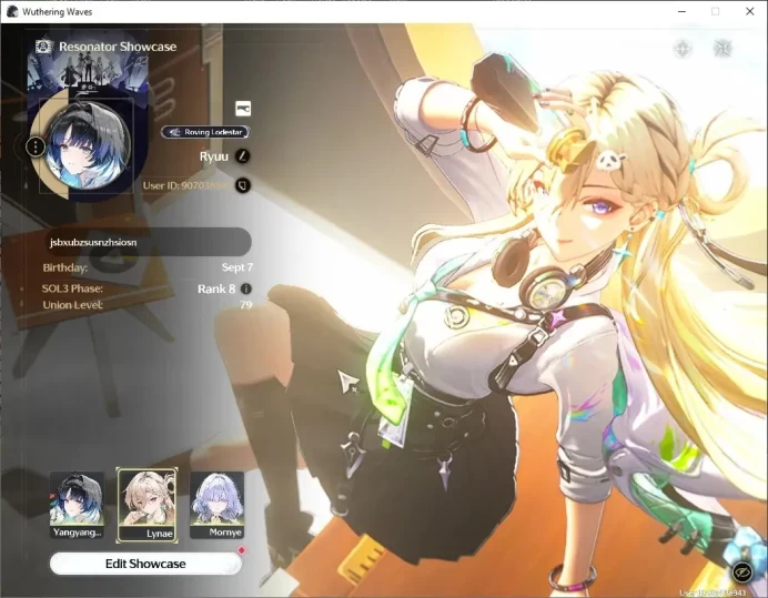 SEA|UL 79|1 Team Prem|8 Limited|(Aemeath,Denia,Chisa,YY:Xuanling,Lynae,Mornye,Jinhsi,Rebecca)+Sign|Male MC|Kuro|Check SS|WW4038