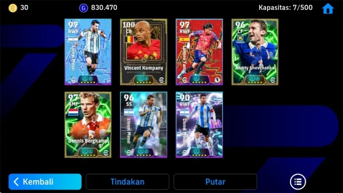Mobile|PW 3130|Vincent Kompany Epic,Dennis Bergkamp Epic,Lionel Messi Show T|2026|Check SS EFB2827B