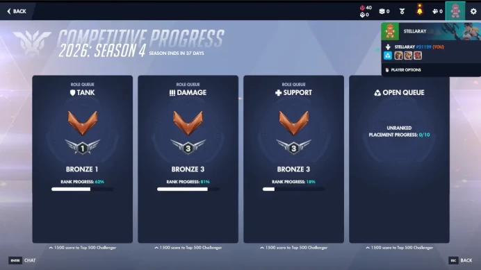 2026: S4 Ranked Account ◈ Triple Bronze All Roles ◈ 50 Wins Done ◈ SMS Verified ◈ Full Access Original Mail