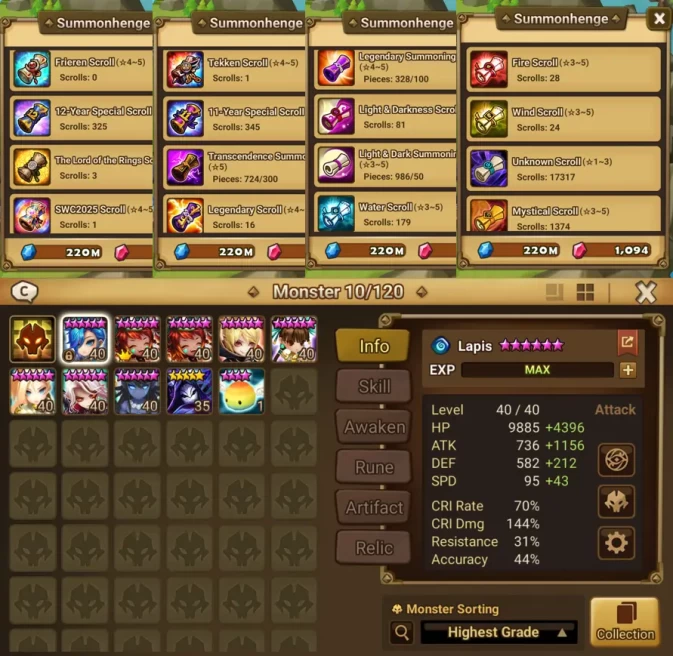 Global | Dark Weapon Master | L&D Scroll*92~100 | (11+12 )Year Special Scroll*650~680 | All - Attribute Scrolls*0~11 | IGV0003