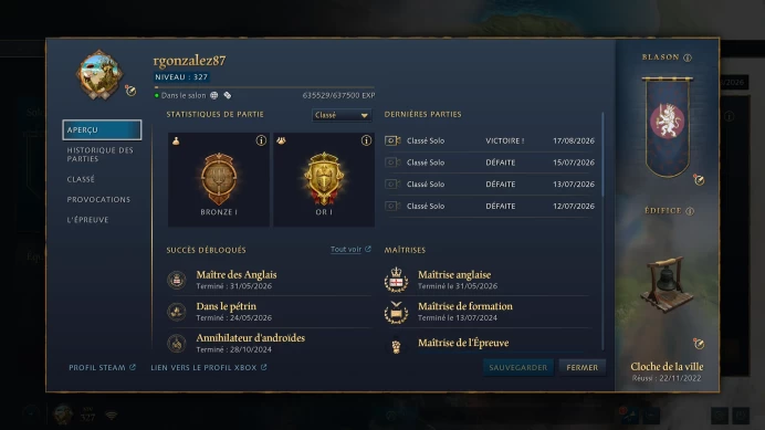 [Code A866] Level 327 - Highest Rank Gold | Total Played 1000 Hours / Very Cheap