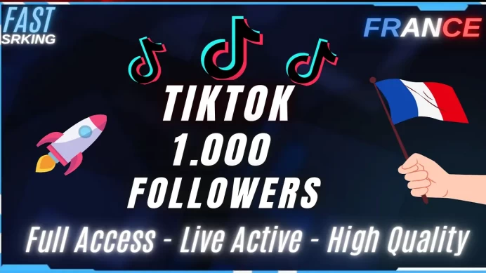 1.000 TikTok Followers Account / France / High-Quality