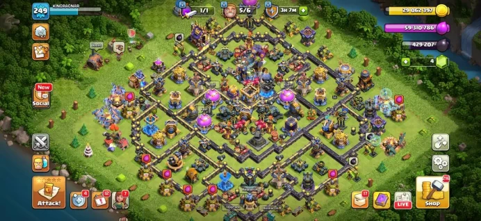 TH18 (70%) | HEROES 106.105.75.80.55.6 | 13 EPIC | 11 PETS MAX | GUARDIANS MAX | WALLS NEAR FULLY MAX | C3666